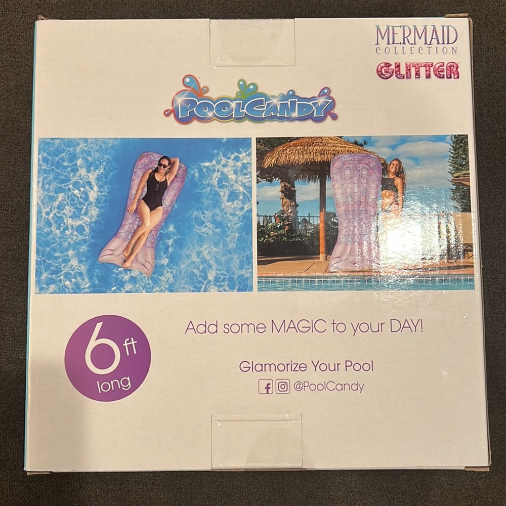 Poolcandy Mermaid Tail Pool Raft - Mermaid Collection - Picture 3 of 4